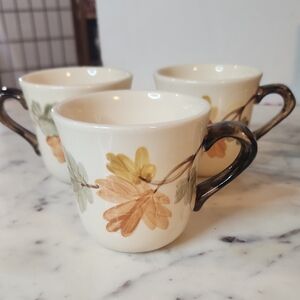 Vintage Franciscan "October" Coffee Cups 1970's Set 3